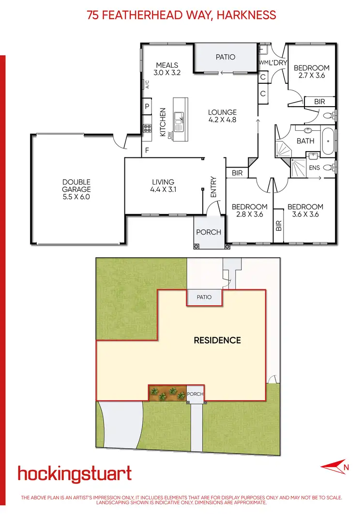 Floorplan of Homely house listing, 75 Featherhead Way, Harkness VIC 3337