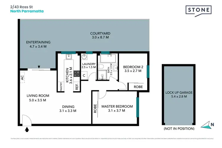 Floorplan of Homely apartment listing, 2/43 Ross Street, North Parramatta NSW 2151