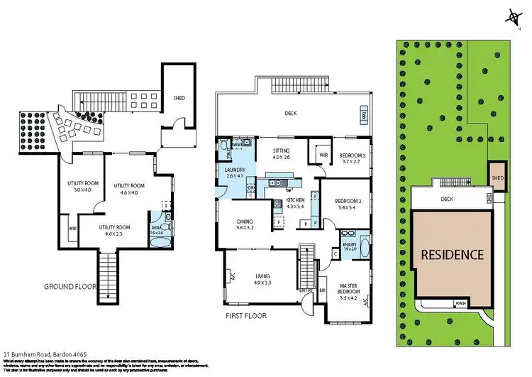 Floorplan of Homely house listing, 21 Burnham Road, Bardon QLD 4065
