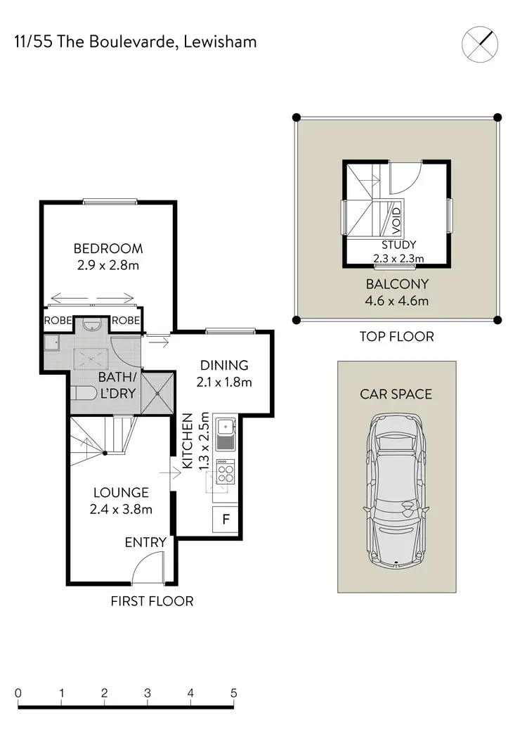 Floorplan of Homely apartment listing, 11/55 The Boulevarde, Lewisham NSW 2049