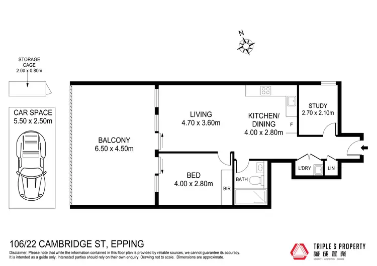 Floorplan of Homely apartment listing, 106/22 Cambridge Street, Epping NSW 2121