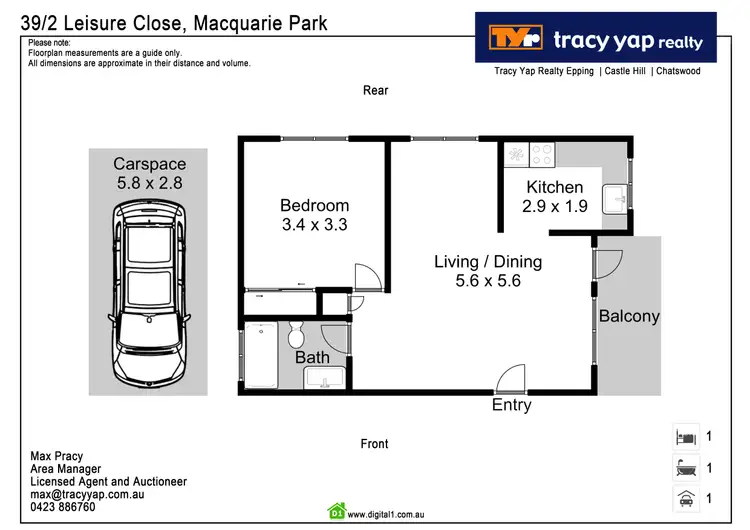 Floorplan of Homely unit listing, 39/2 Leisure Close, Macquarie Park NSW 2113