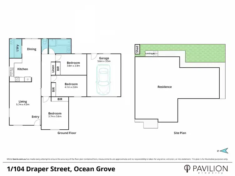 Floorplan of Homely unit listing, 1/104 Draper Street, Ocean Grove VIC 3226