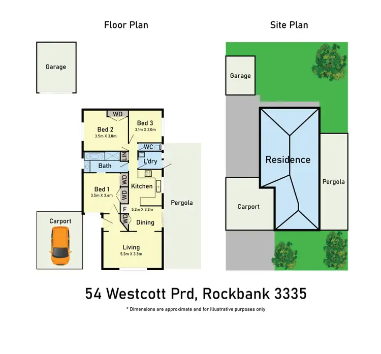 Floorplan of Homely house listing, 54 Westcott Parade, Rockbank VIC 3335