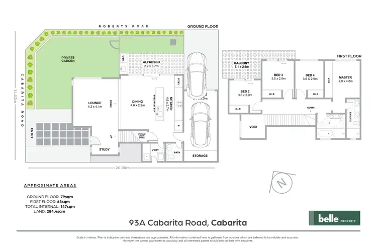 Floorplan of Homely semi-detached listing, 93A Cabarita Road, Cabarita NSW 2137