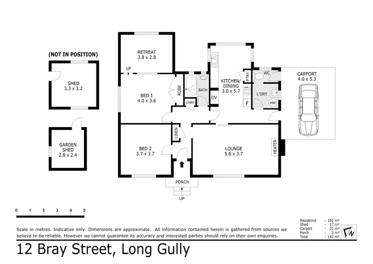 Floorplan of Homely house listing, 12 Bray Street, Long Gully VIC 3550