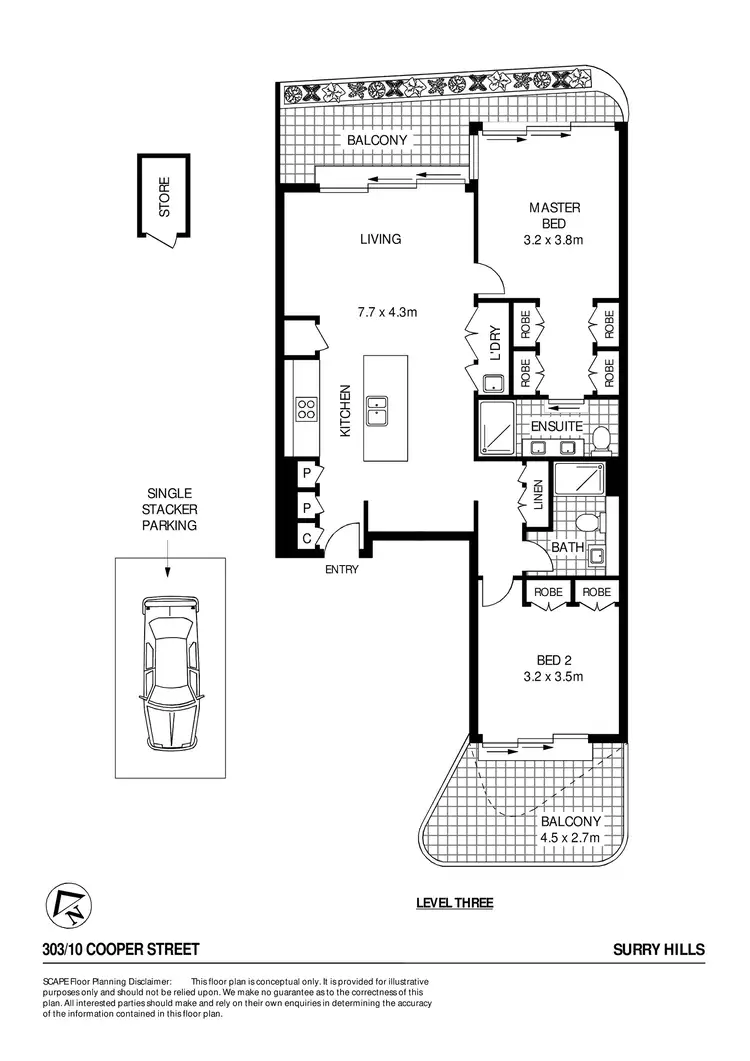 Floorplan of Homely apartment listing, 303/10-14 Cooper Street, Surry Hills NSW 2010