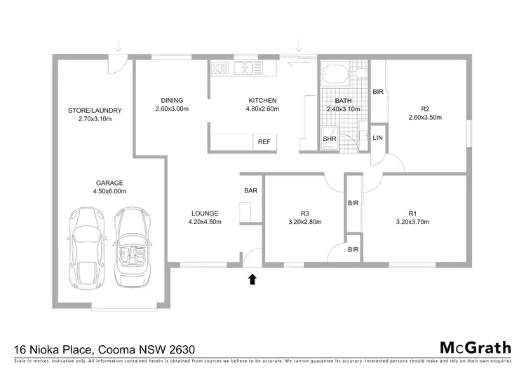 Floorplan of Homely house listing, 16 Nioka Place, Cooma NSW 2630