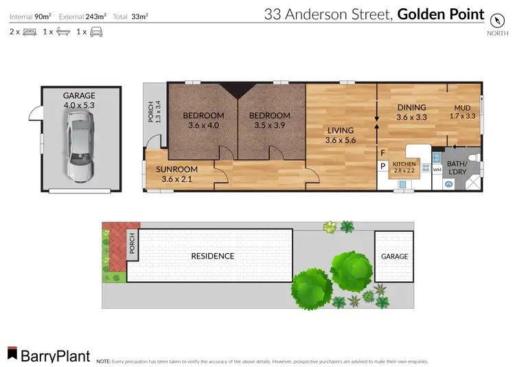 Floorplan of Homely house listing, 33 Anderson Street East, Golden Point VIC 3350