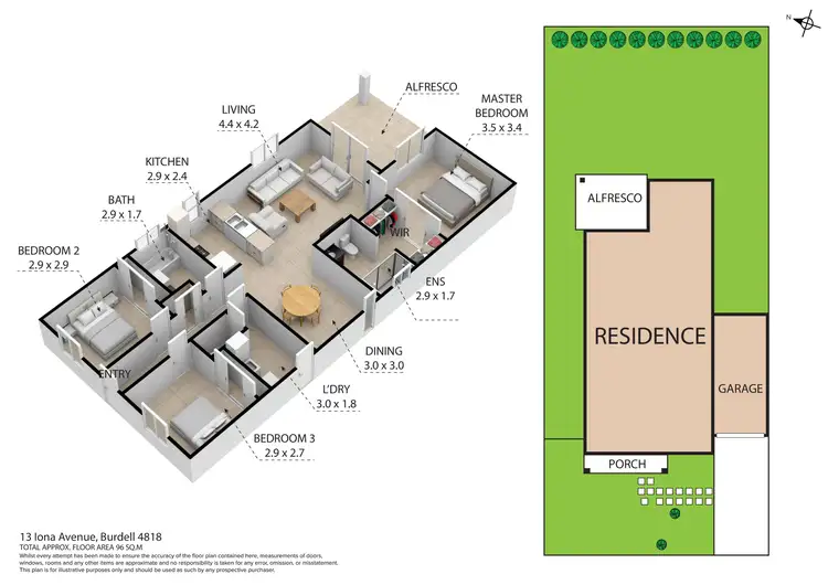 Floorplan of Homely house listing, 13 Iona Avenue, Burdell QLD 4818