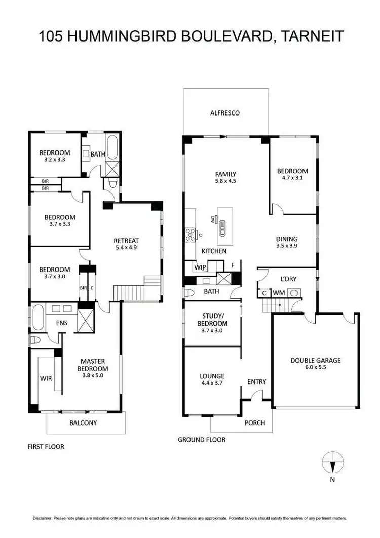 Floorplan of Homely house listing, 105 Hummingbird Boulevard, Tarneit VIC 3029