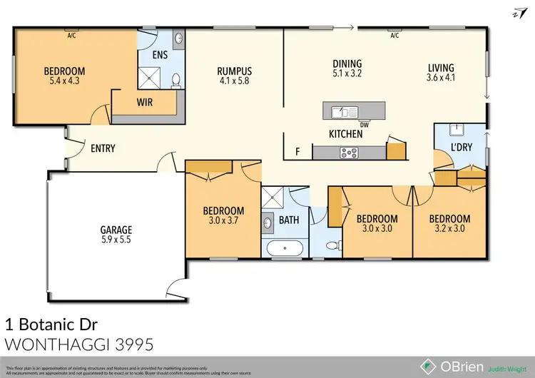Floorplan of Homely house listing, 1 Botanic Drive, Wonthaggi VIC 3995