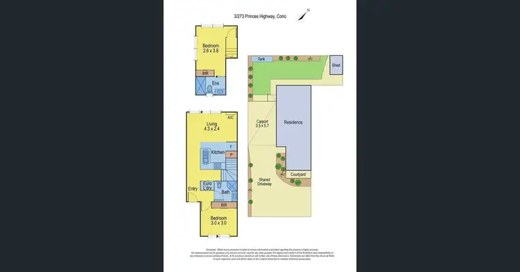 Floorplan of Homely unit listing, 3/273 Princes Highway, Corio VIC 3214