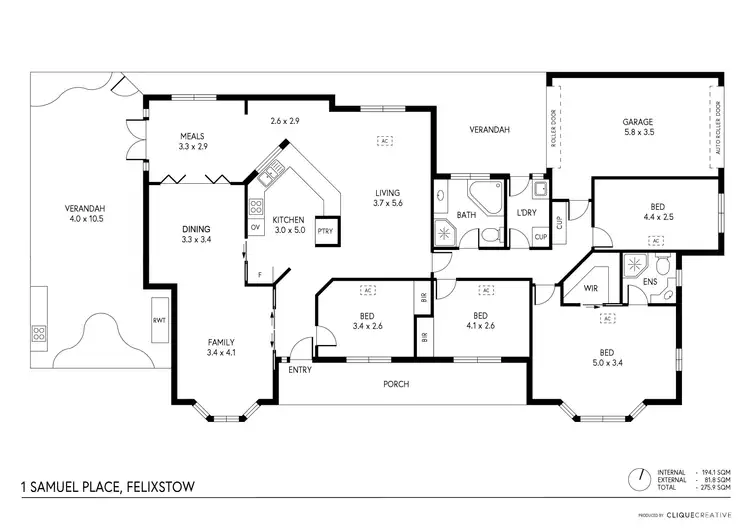 Floorplan of Homely house listing, 1 Samuel Place, Felixstow SA 5070