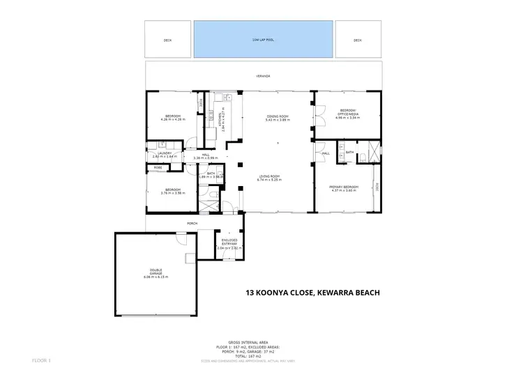 Floorplan of Homely house listing, 13 Koonya Close, Kewarra Beach QLD 4879