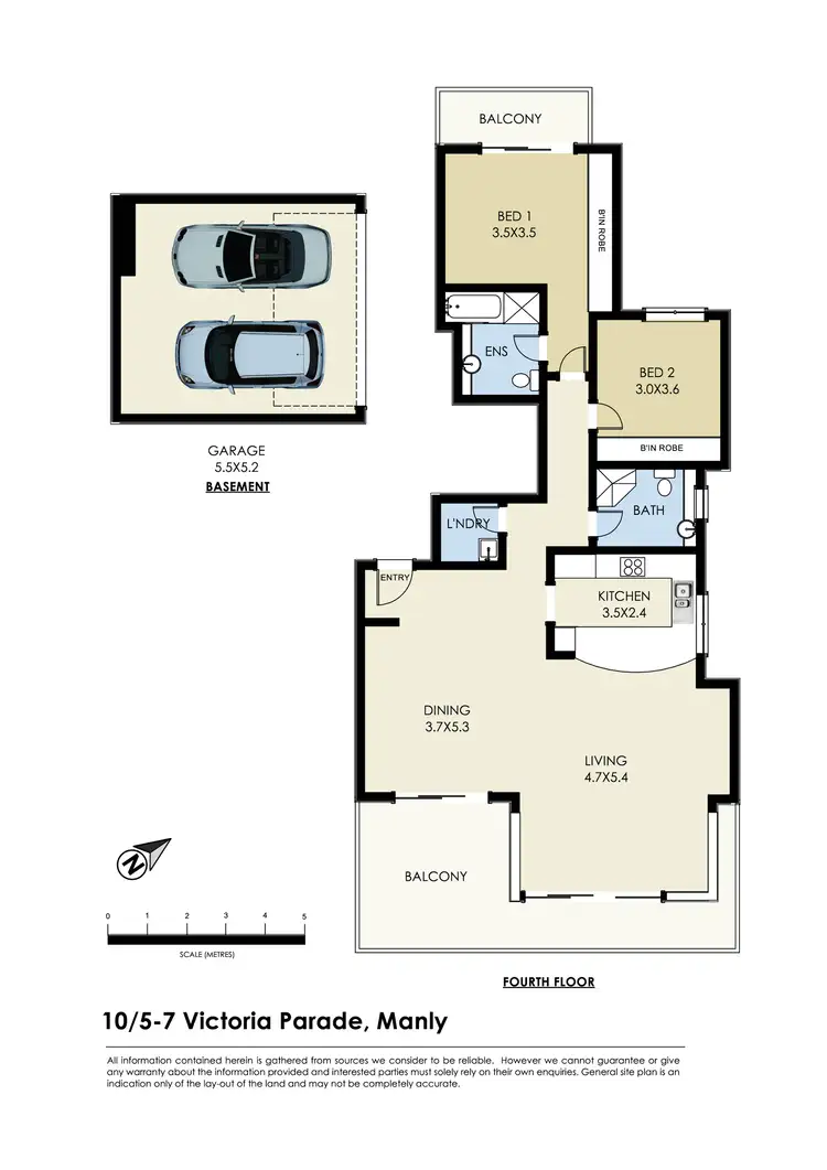Floorplan of Homely apartment listing, 10/5-7 Victoria Parade, Manly NSW 2095
