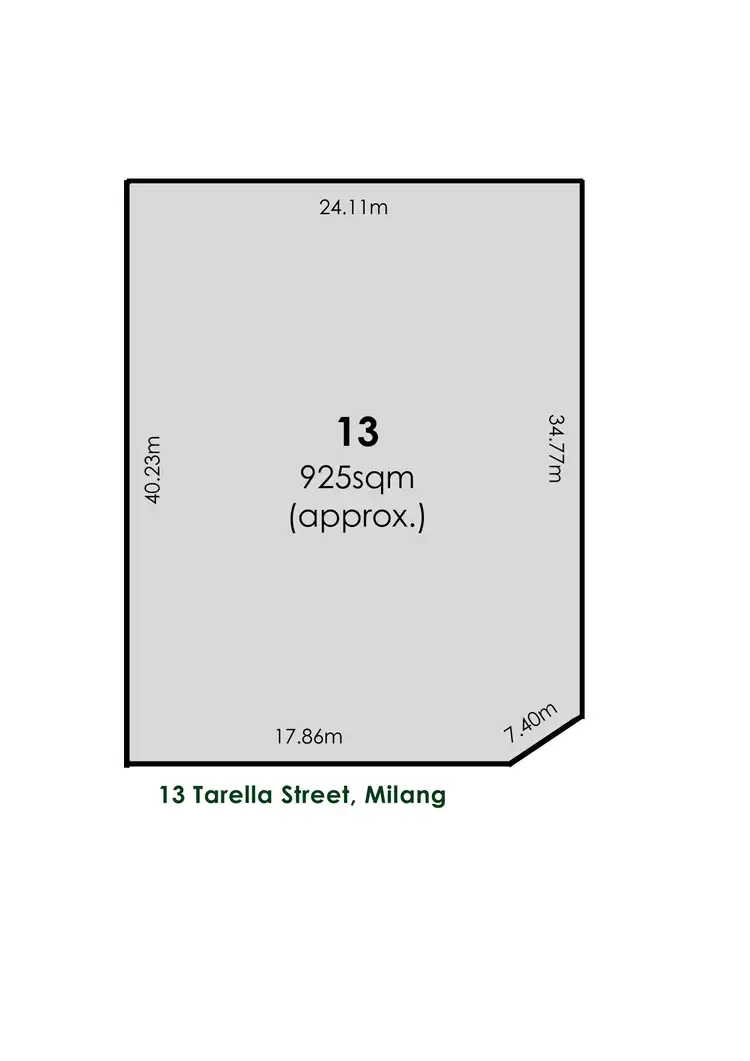 Floorplan of Homely land listing, 13 Tarella Street, Milang SA 5256