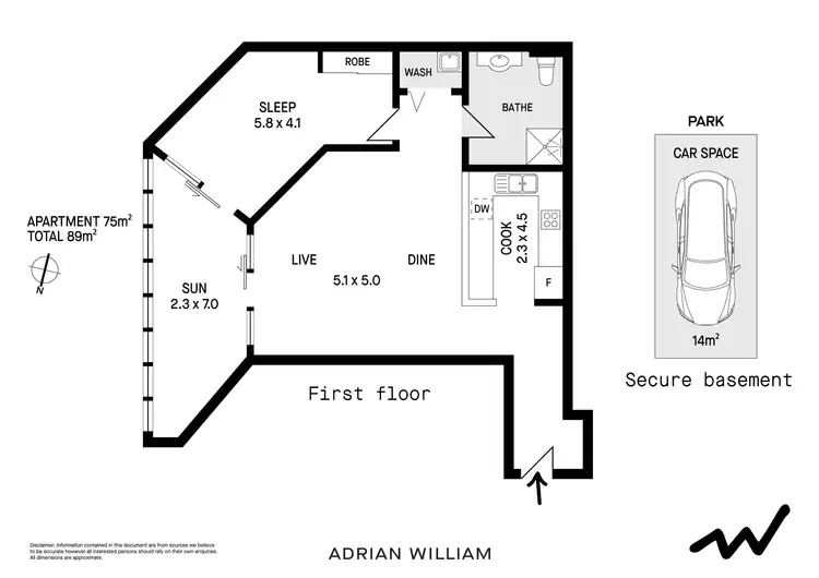 Floorplan of Homely apartment listing, 18/1-7 Railway Avenue, Stanmore NSW 2048