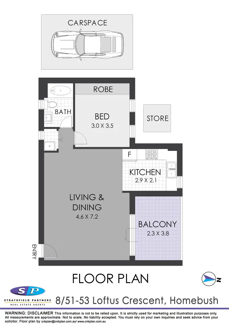 Floorplan of Homely apartment listing, 8/51-53 Loftus Crescent, Homebush NSW 2140