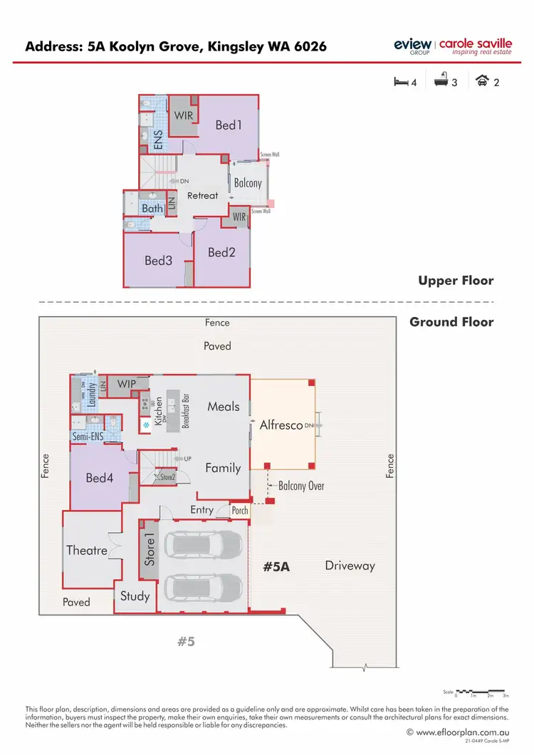 Floorplan of Homely house listing, 5A Koolyn Grove, Kingsley WA 6026