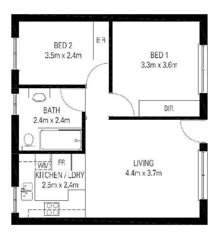 Floorplan of Homely unit listing, 15/73 O G Road, Klemzig SA 5087