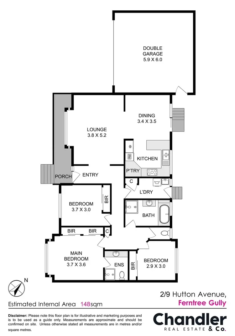 Floorplan of Homely unit listing, 2/9 Hutton Avenue, Ferntree Gully VIC 3156