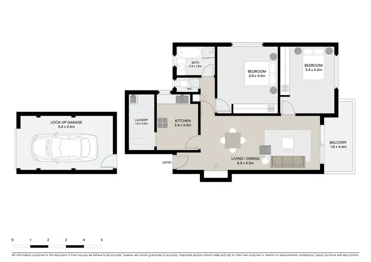 Floorplan of Homely unit listing, 5/15 Bellevue Street, Kogarah NSW 2217