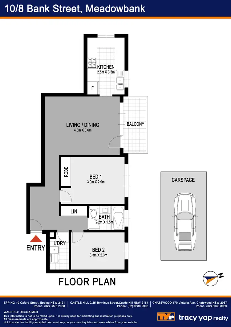 Floorplan of Homely unit listing, 10/8 Bank Street, Meadowbank NSW 2114