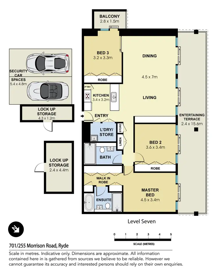 Floorplan of Homely apartment listing, 701/255 Morrison Road, Ryde NSW 2112