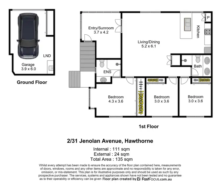 Floorplan of Homely townhouse listing, 2/31 Jenolan Avenue, Hawthorne QLD 4171