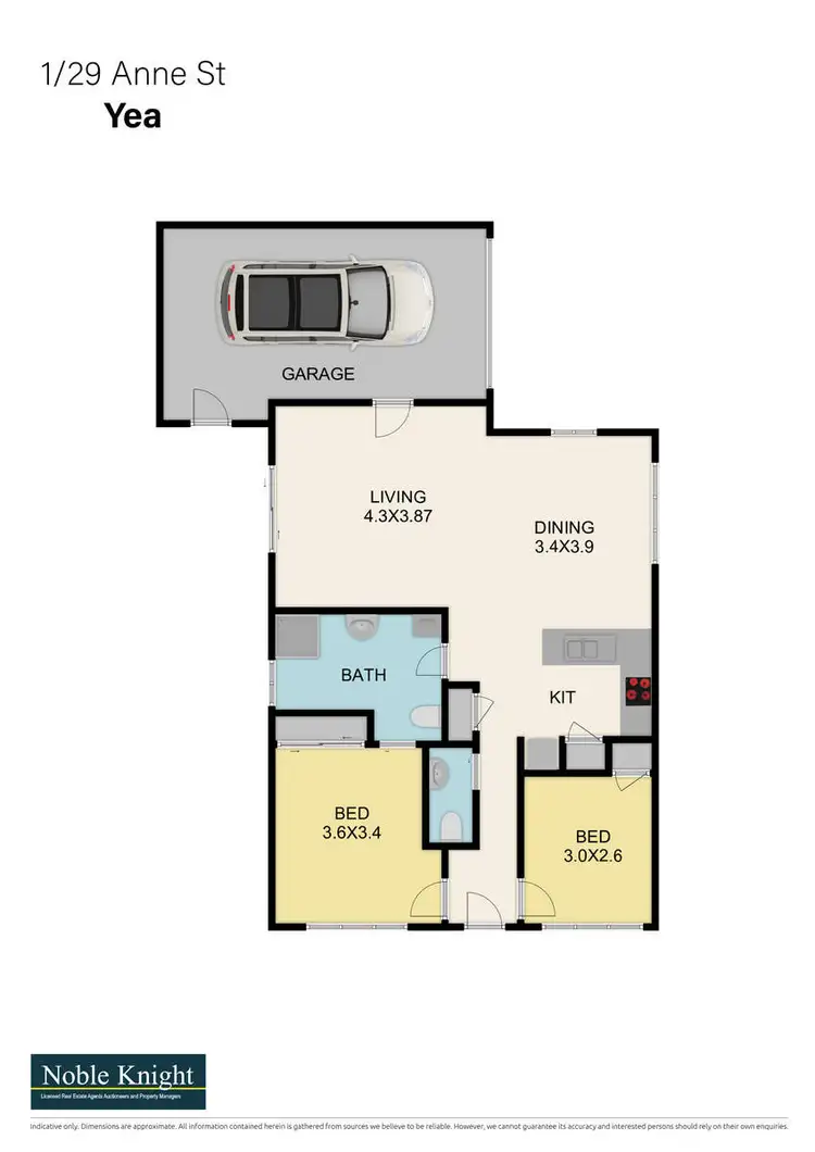Floorplan of Homely unit listing, 1/29 Anne Street, Yea VIC 3717