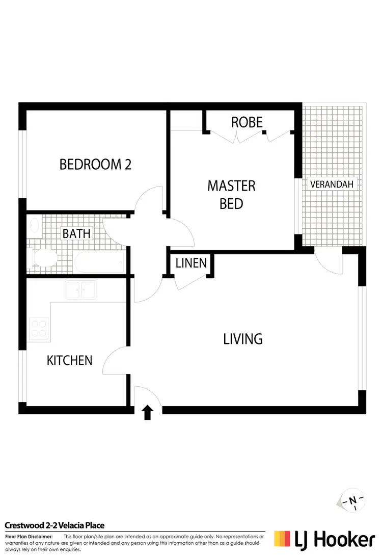 Floorplan of Homely unit listing, 2/2 Velacia Place, Queanbeyan NSW 2620