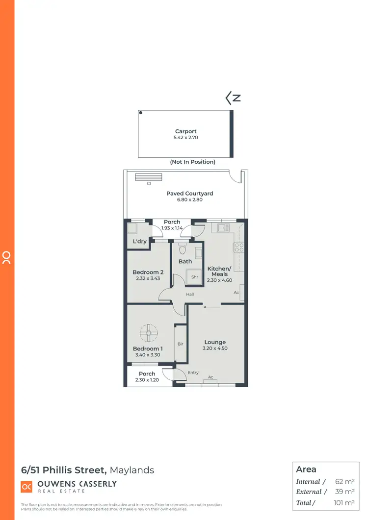 Floorplan of Homely unit listing, 6/51 Phillis Street, Maylands SA 5069