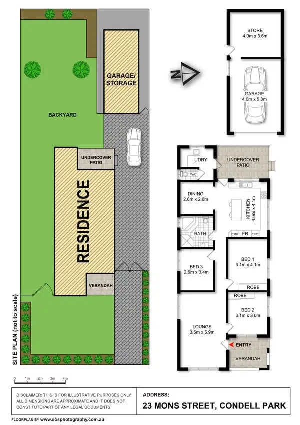 Floorplan of Homely house listing, 23 Mons Street, Condell Park NSW 2200