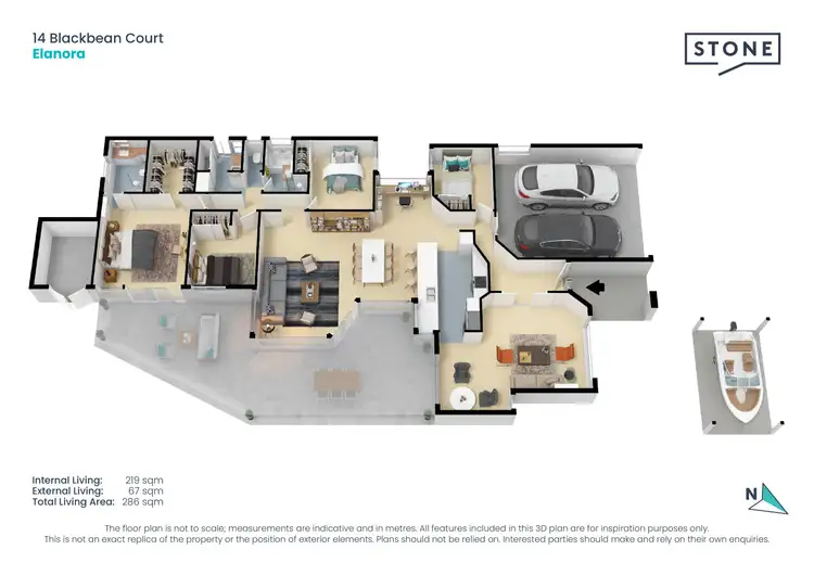 Floorplan of Homely house listing, 14 Blackbean Court, Elanora QLD 4221