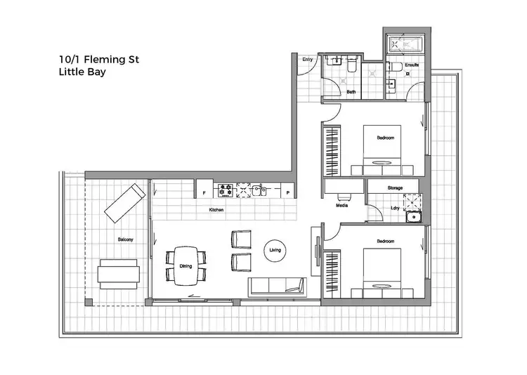 Floorplan of Homely apartment listing, 10/1 Fleming Street, Little Bay NSW 2036