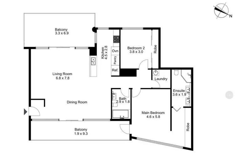 Floorplan of Homely apartment listing, 5/5 London Circuit, City ACT 2601