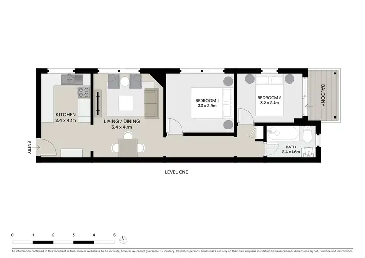 Floorplan of Homely apartment listing, 2/1 Lowe Street, Clovelly NSW 2031