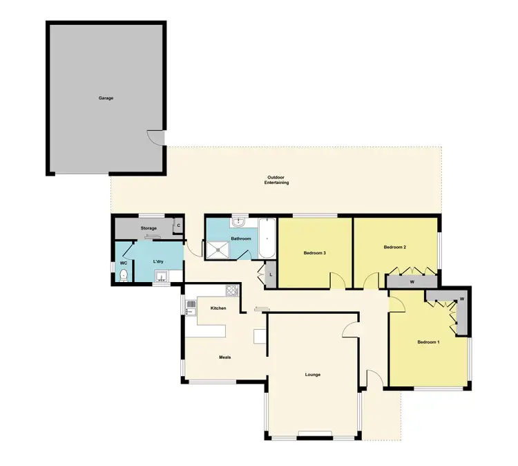 Floorplan of Homely house listing, 16 Dodds Street, Maryborough VIC 3465