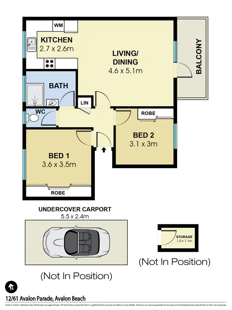 Floorplan of Homely apartment listing, 12/61 Avalon Parade, Avalon Beach NSW 2107