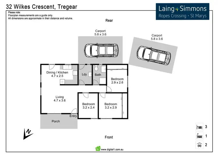Floorplan of Homely house listing, 32 Wilkes Crescent, Tregear NSW 2770