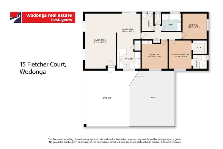 Floorplan of Homely house listing, 15 Fletcher Court, Wodonga VIC 3690