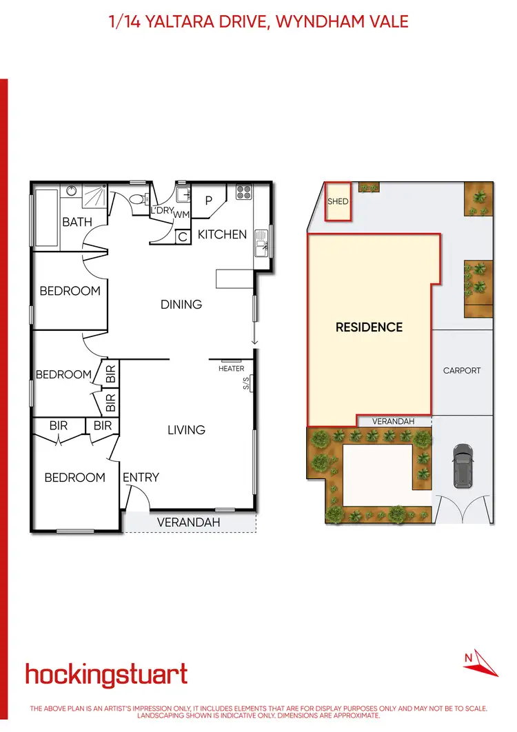 Floorplan of Homely house listing, 1/14 Yaltara Drive, Wyndham Vale VIC 3024
