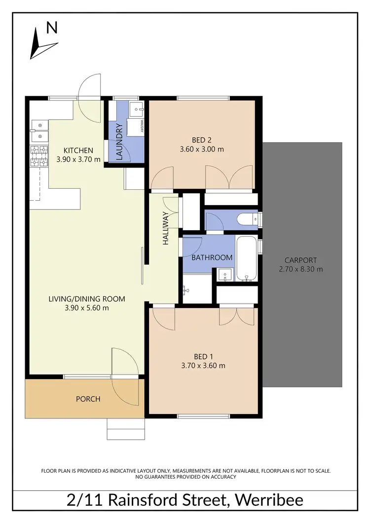 Floorplan of Homely unit listing, 2/11 Rainsford Street, Werribee VIC 3030
