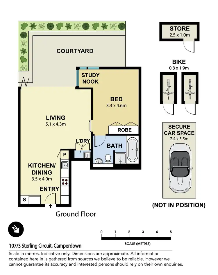 Floorplan of Homely unit listing, 107/3 Sterling Circuit, Camperdown NSW 2050