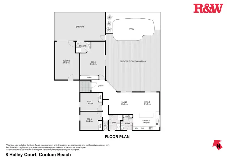Floorplan of Homely house listing, 8 Halley Court, Coolum Beach QLD 4573
