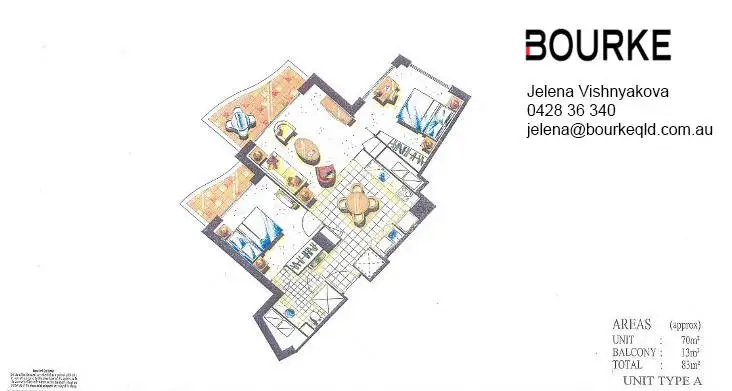 Floorplan of Homely apartment listing, Level 35/2351/23 Ferny Avenue, Surfers Paradise QLD 4217