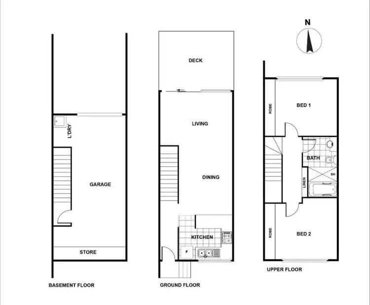Floorplan of Homely townhouse listing, 9/17 McGovern Street, Casey ACT 2913