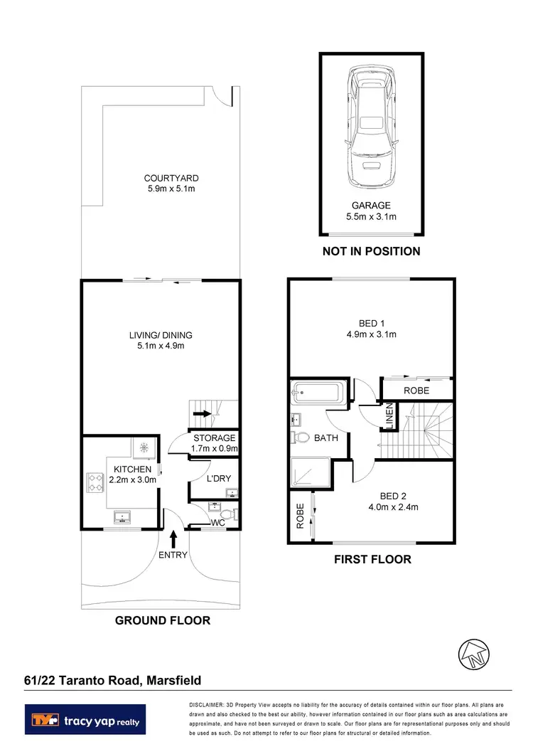 Floorplan of Homely townhouse listing, 61/22-24 Taranto Road, Marsfield NSW 2122