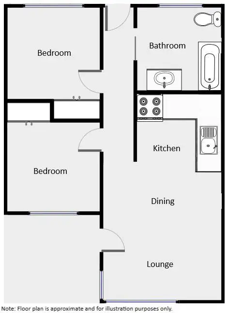 Floorplan of Homely block of units listing, 1-6/238 Deakin Avenue, Mildura VIC 3500